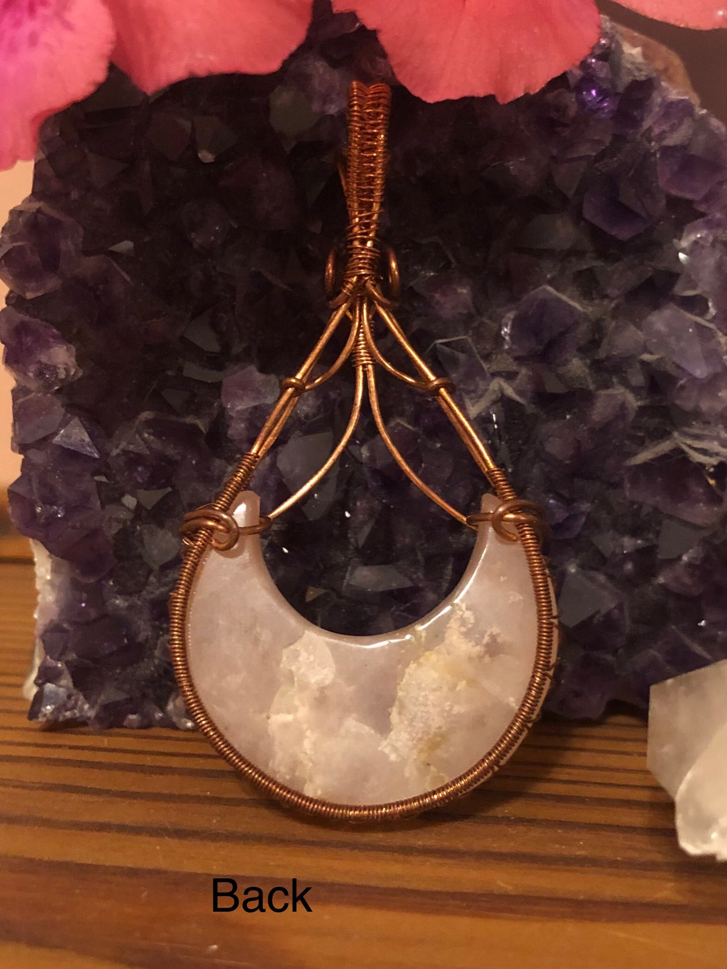 Rose Quartz Moon in Copper